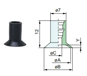 Compact Vacuum Suction Cups Zp2
